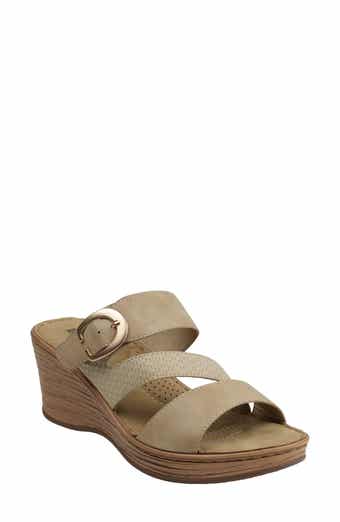 GOOD CHOICE NEW YORK Odalis Platform Wedge Slide Sandal