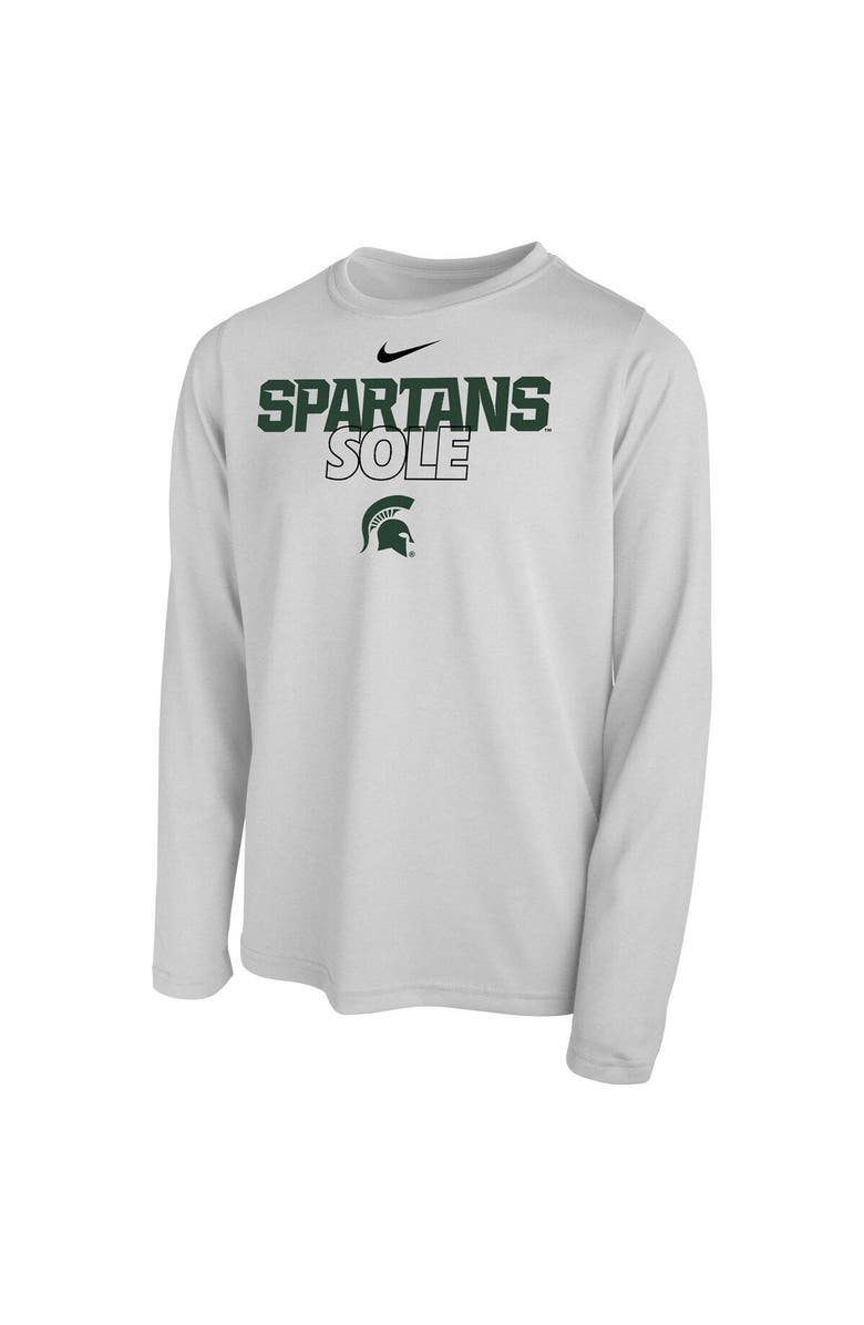 Nike Youth Nike  White Michigan State Spartans 2023 On Court Sole Bench T-Shirt, Alternate, color, 
