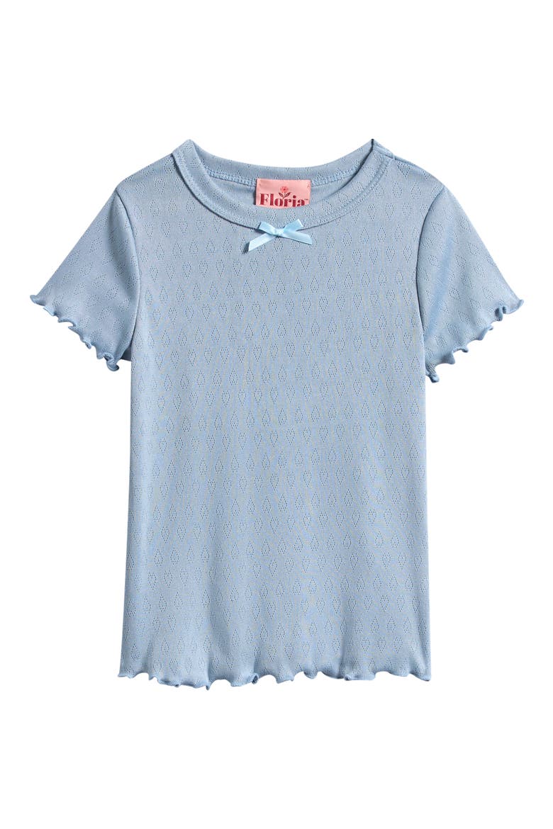Kids' Pointelle T-Shirt, Main, color, CHAMBRAY