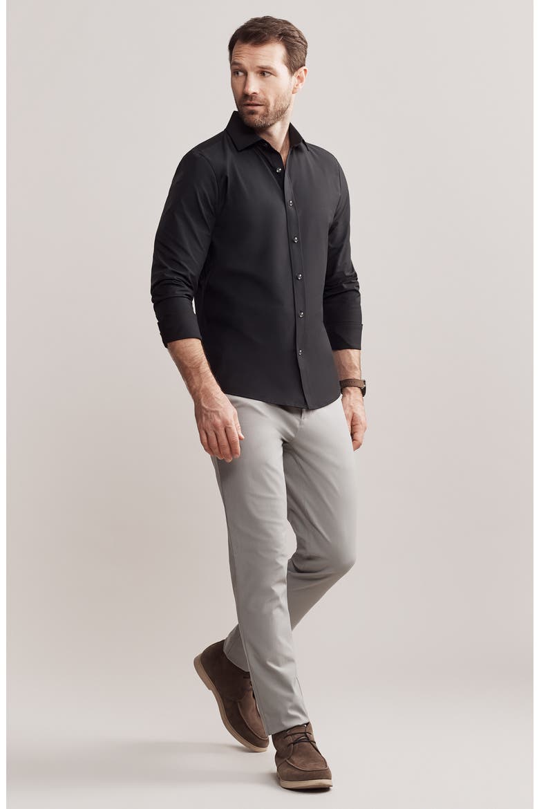 State of Mind Slim Fit Button-Up Shirt, Alternate, color, BLACK