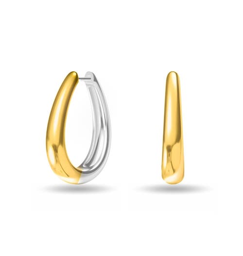 Donatello Gian Two Tone Hoop Earrings