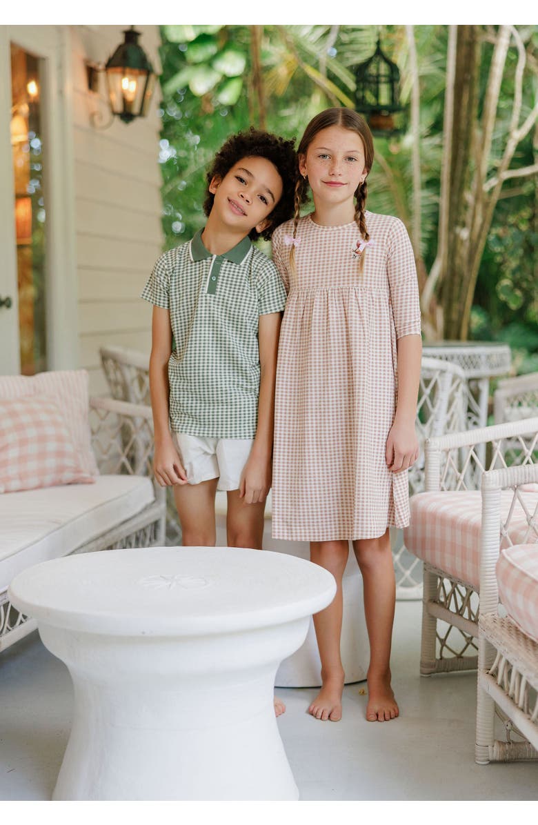 Ely's & Co. Gingham Owl Collection - Boys Polo, Alternate, color, Sage