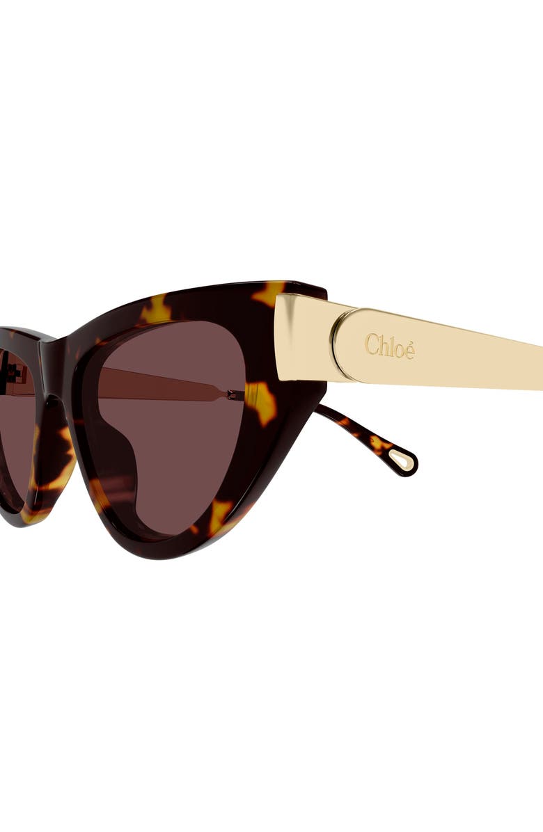 Chloé 54mm Cat Eye Sunglasses, Alternate, color, Shiny Dark Yellow Havana