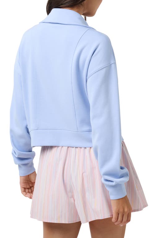 Travismathew Skyloft Half Zip Top In Brunnera Blue