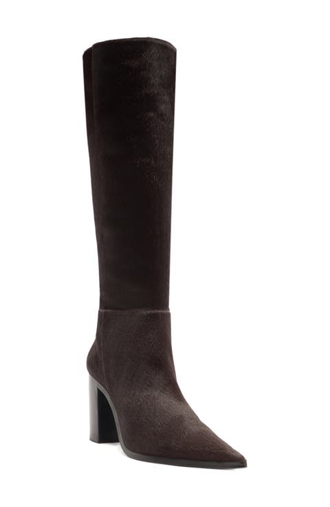 Mikki Up Block Pointed Toe Knee High Boot (Women)