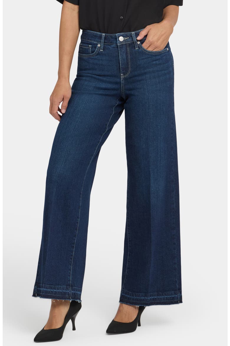 Teresa Release Hem Wide Leg Jeans, Main, color, MIDNIGHT BREEZE
