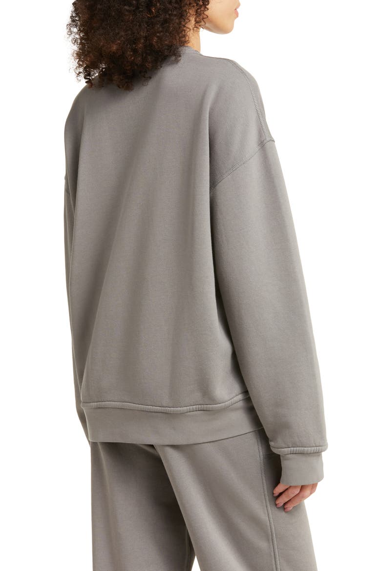 Silksweats™ Oversize Cotton Blend Pajama Sweatshirt, Alternate, color, EBBING FOG