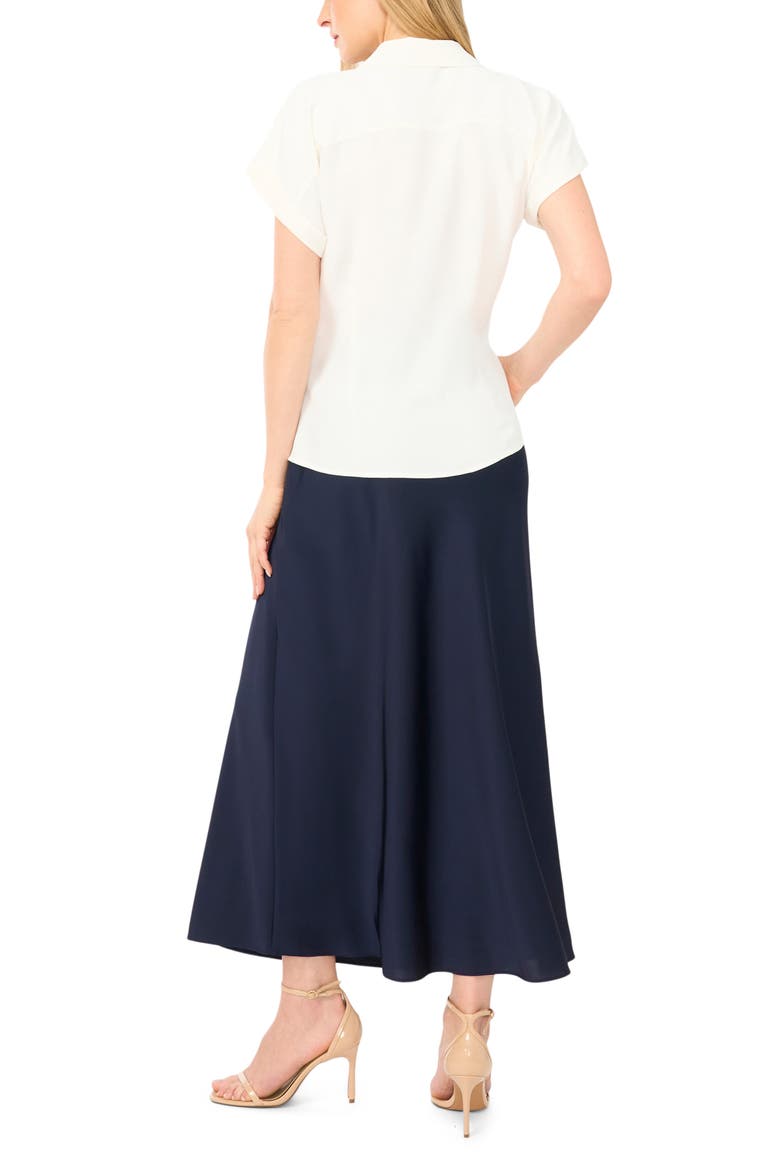 Asymmetric Tie Front Shirt, Alternate, color, NEW IVORY