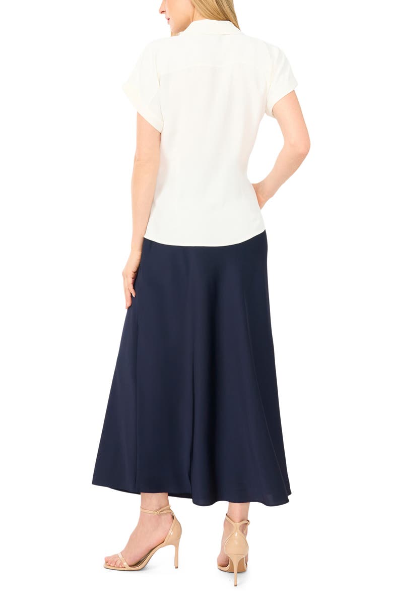 Halogen<sup>®</sup> Asymmetric Tie Front Shirt, Alternate, color, New Ivory