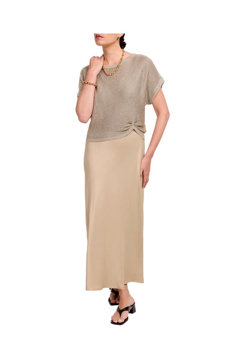 MINT VELVET Woven Mix Metallic Dress, Main, color,