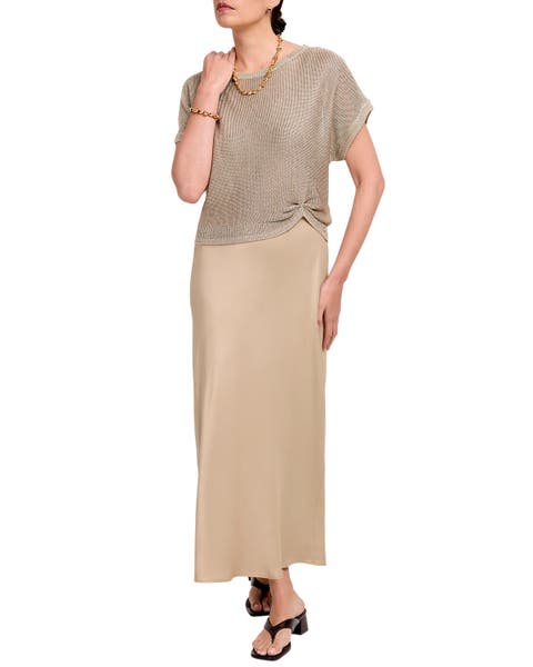 Woven Mix Metallic Dress