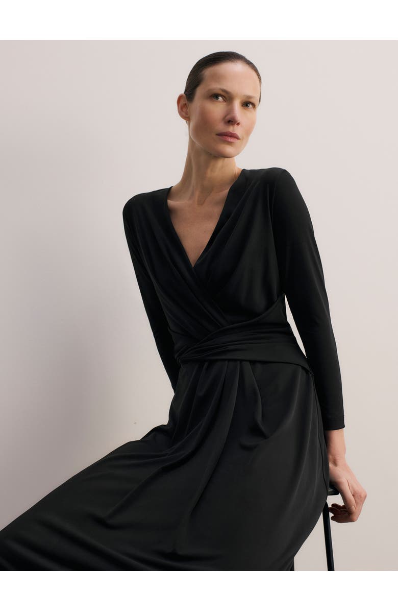 The Fold Auletta Jersey Dress, Alternate, color, Black