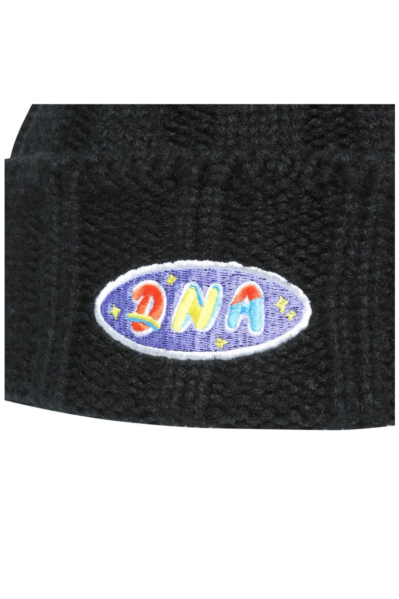 DNA Chunky Knit Beanie, Alternate, color, BLACK