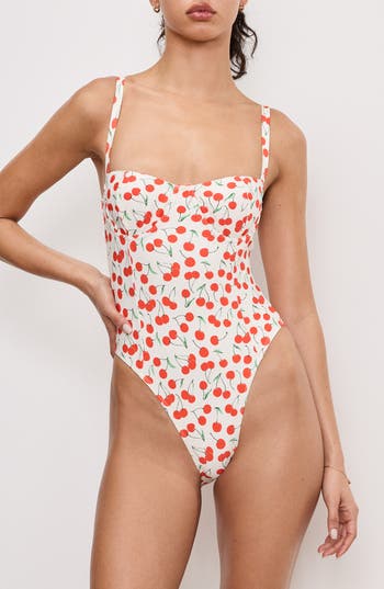 GOOD AMERICAN GOOD AMERICAN CHERRY UNDERWIRE ONE-PIECE SWIMSUIT