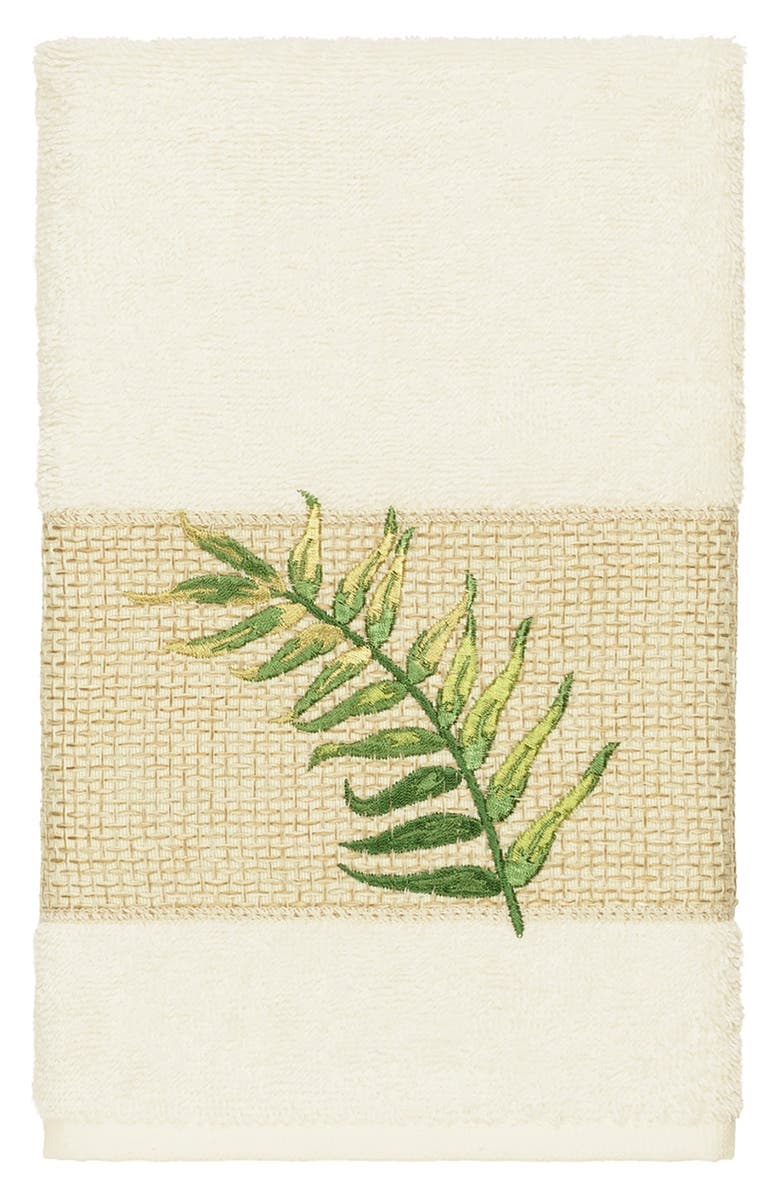 Linum Home Textiles Zoe 3-Piece Embellished Towel - Cream, Alternate, color, Cream