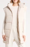 Z by Zella Hooded Long Quilted Vest