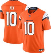 Nike Men's Nike Bo Nix Orange Denver Broncos Team Vapor F.U.S.E. Stitched Limited Jersey