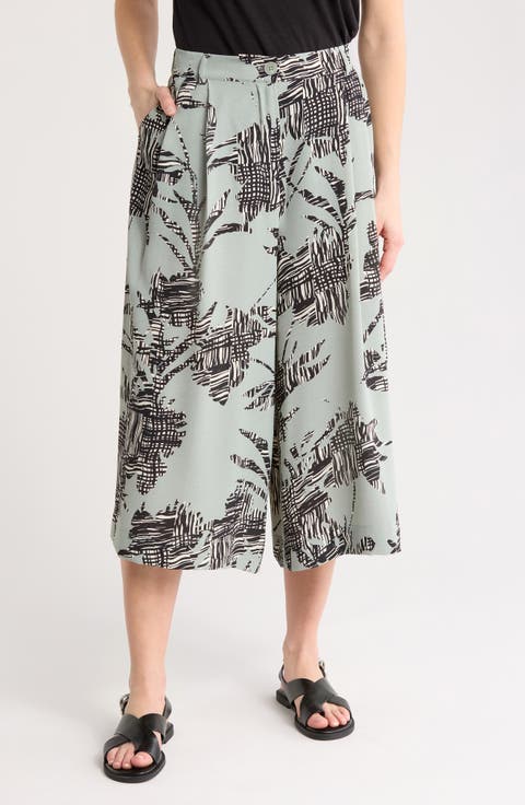 Pleat Wide Leg Pants