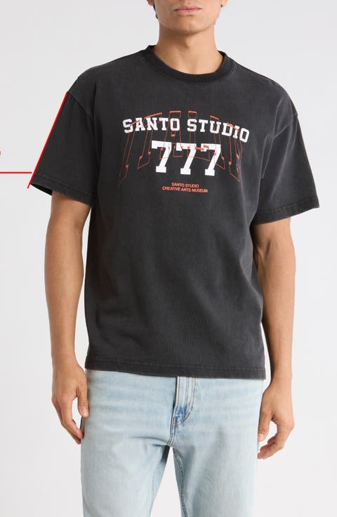 777 Drappo Cotton Graphic T-Shirt