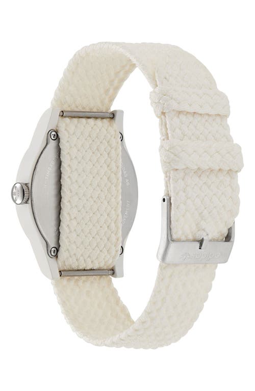 Adidas Originals Adidas Ao Style White Basketball Dial Webbing Strap Watch, 39mm In White