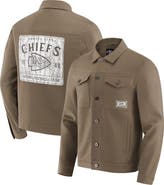 NFL X DARIUS RUCKER Men's NFL x Darius Rucker Collection by Fanatics Tan Kansas City Chiefs Trucker Full-Button Jacket