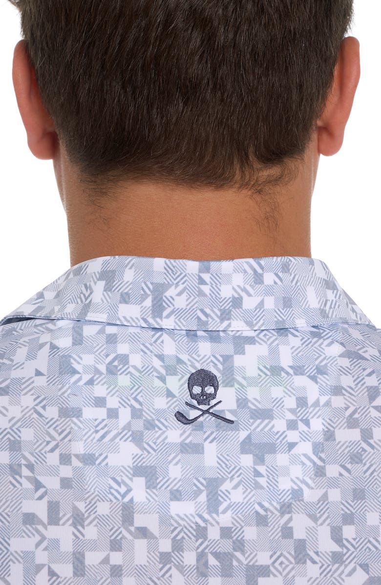 Robert Graham Wooderson Geo Print Performance Golf Polo, Alternate, color, 