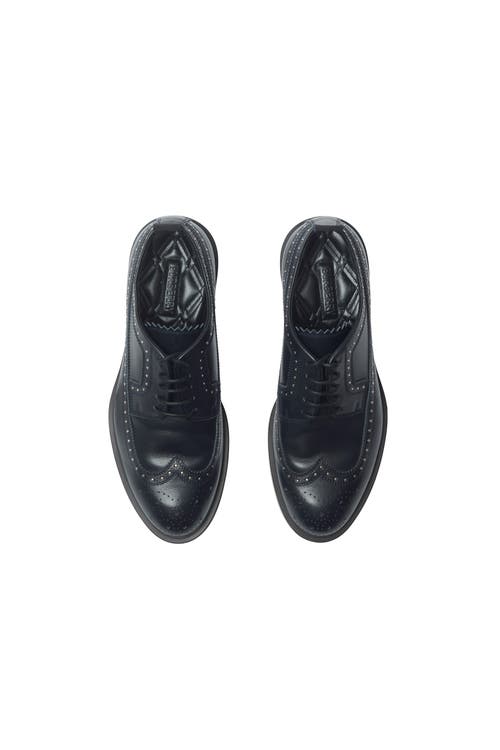 Burberry Studded Leather Loch Brogues In Trip Dark Navy