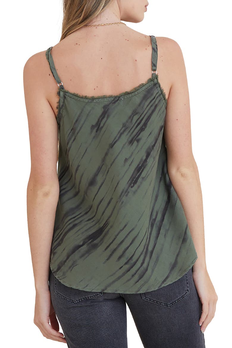 Fringe Trim Camisole, Alternate, color, FERNWOOD STRIPE