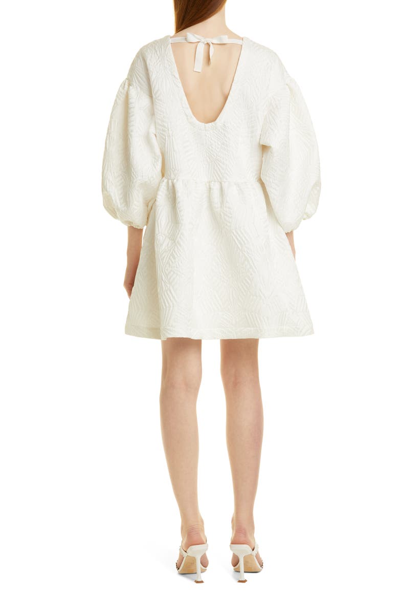 Karlina Blouson Dress, Alternate, color, WHITE