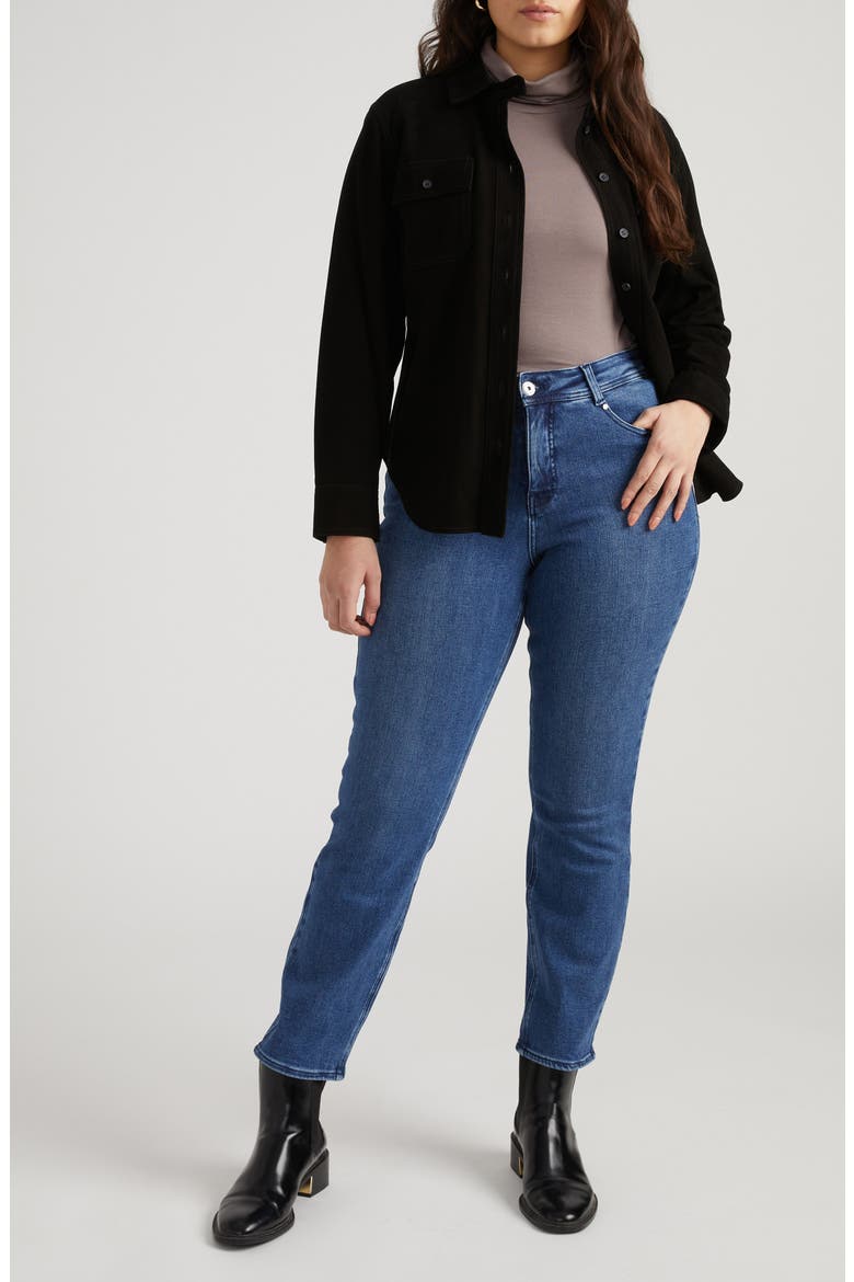 The Perfect High Waist Jeans, Alternate, color, TRUE BLUE