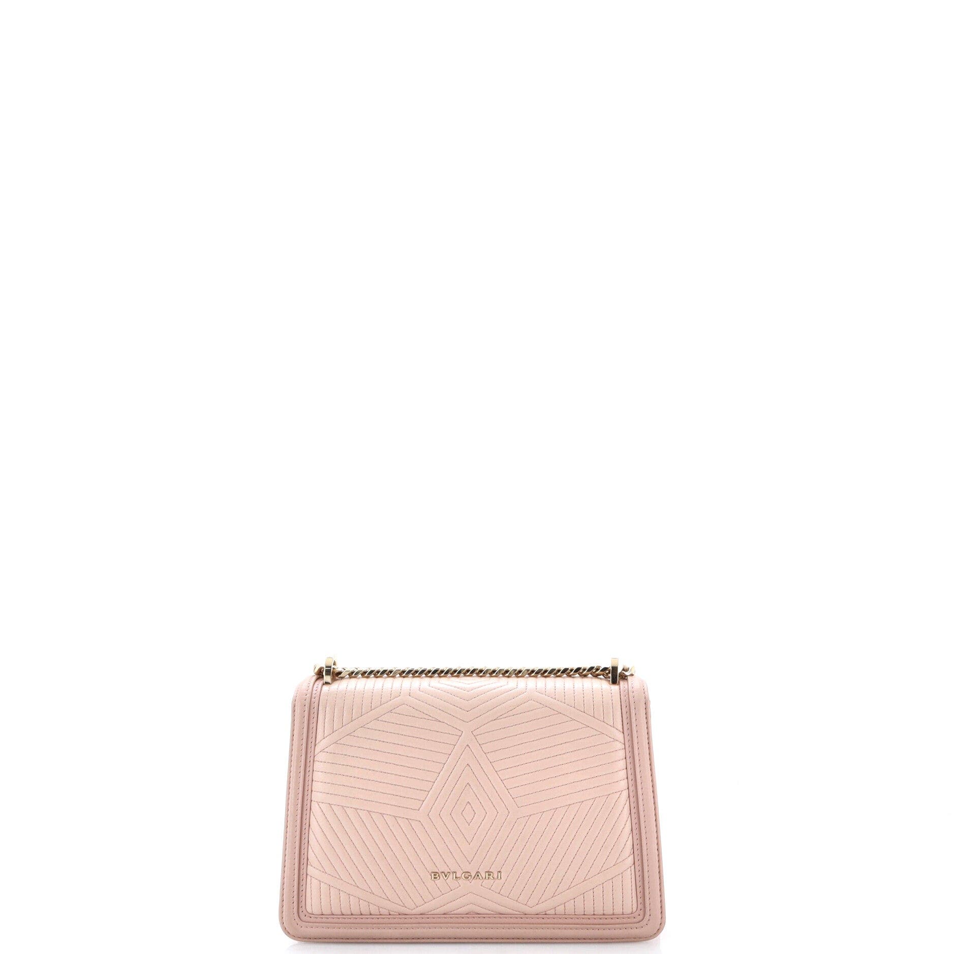 Serpenti Forever Shoulder Bag Quilted Leather Small, Alternate, color, Pink