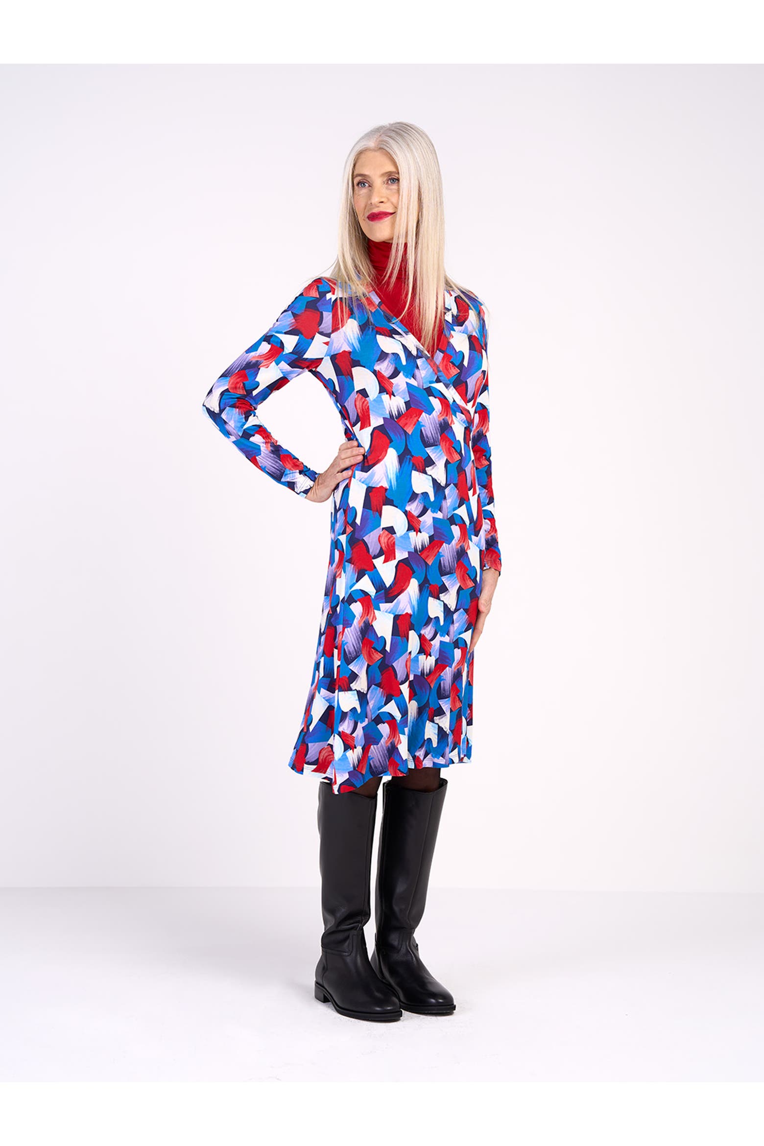 Embossed Wrapper Kettlewell Long Sleeve Printed Wrap Dress (Women) | Nordstrom