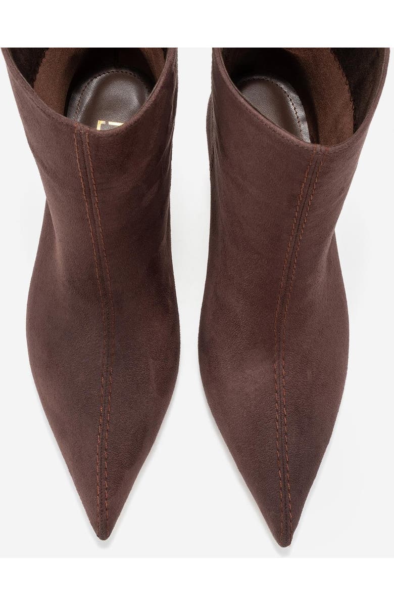 Prologue Shoes Brivelle Pointed Toe Boot, Alternate, color, Brown Suede Faux Leather