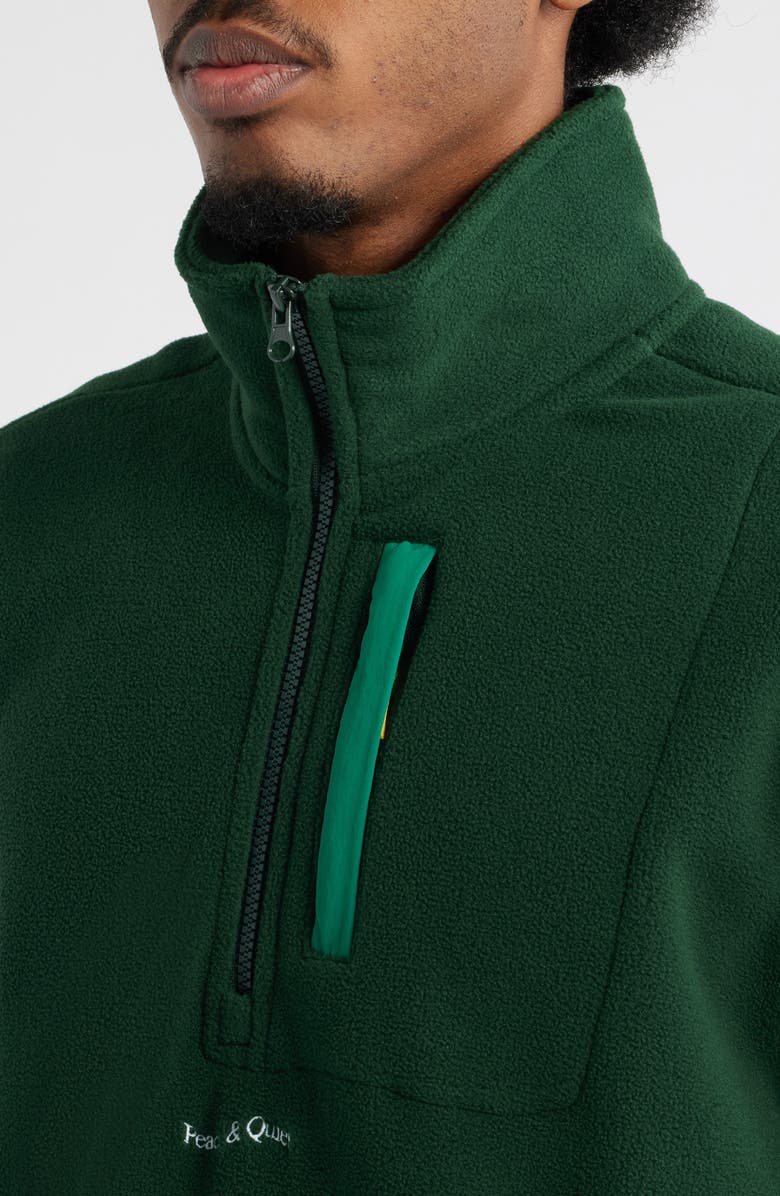 Museum of Peace & Quiet Summit Polar Fleece Quarter Zip Pullover, Alternate, color, Forest