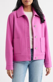 CeCe Jewel Button Flannel Jacket