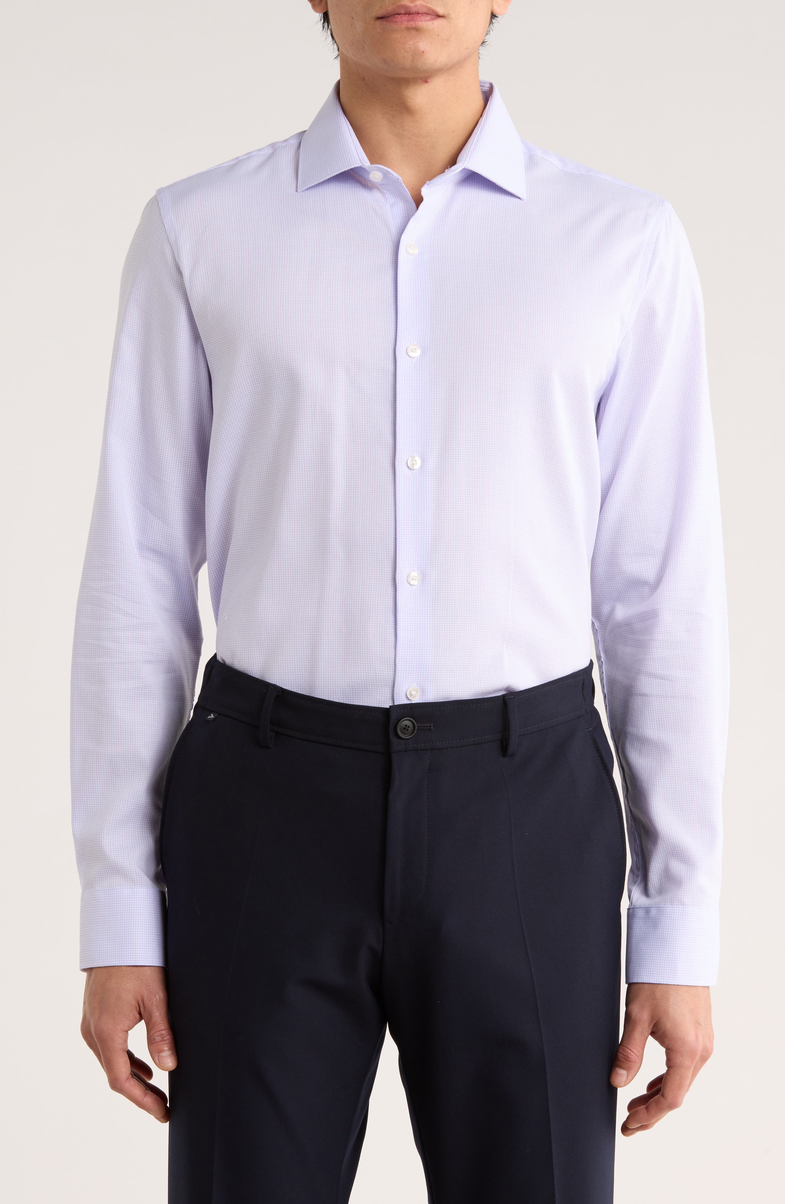 Perry Ellis Slim Fit Textured Dress Shirt