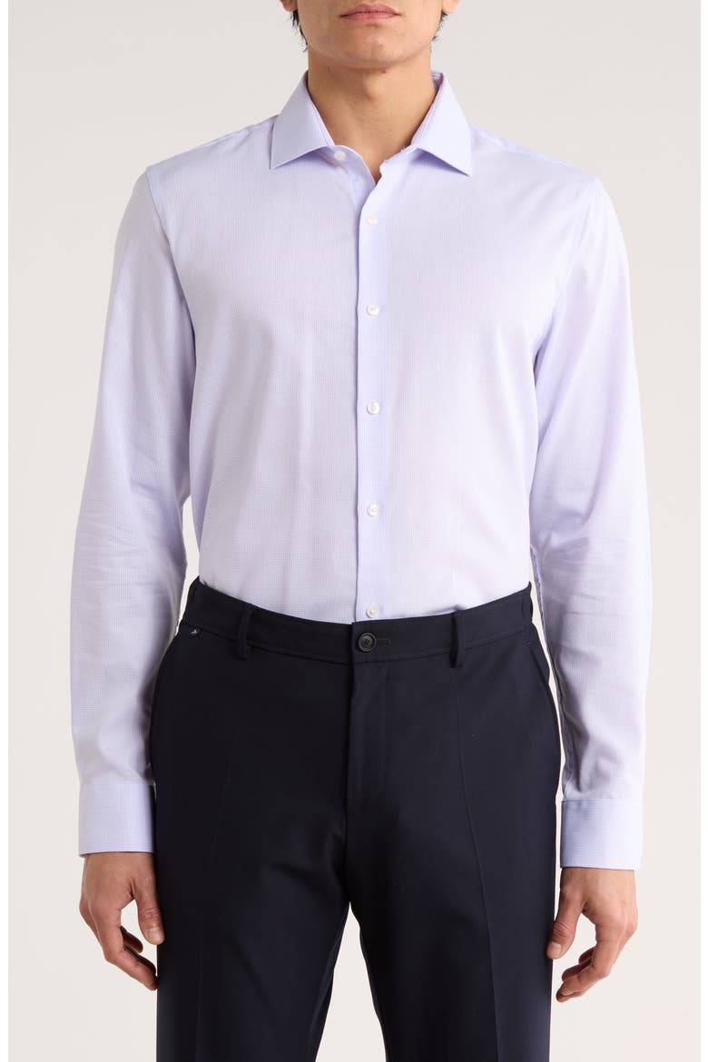 Slim Fit Textured Dress Shirt, Main, color, MAGENTA