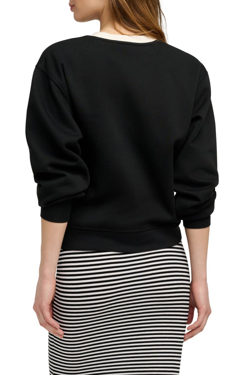 Favorite Daughter Collegiate Cotton Blend Sweatshirt, Alternate, color, Black/ Ivory