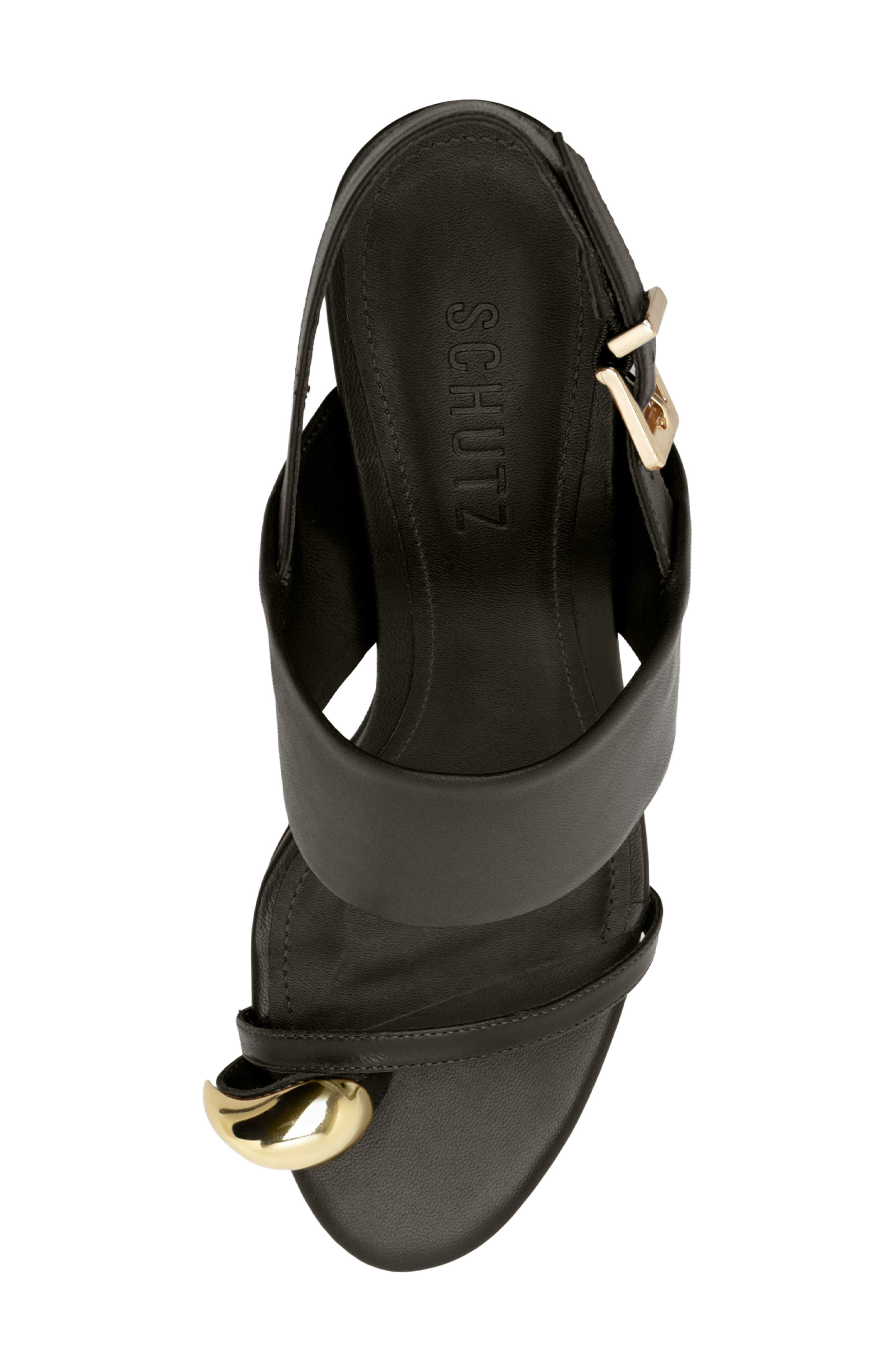 Schutz Mandy Slingback Platform Sandal, Alternate, color, Black