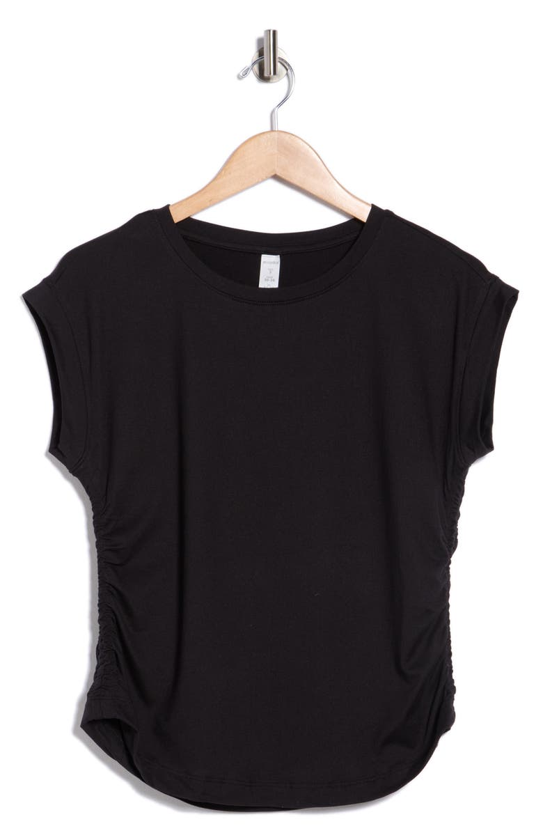 MARIKA Zoey Ruched Tank, Alternate, color, Black