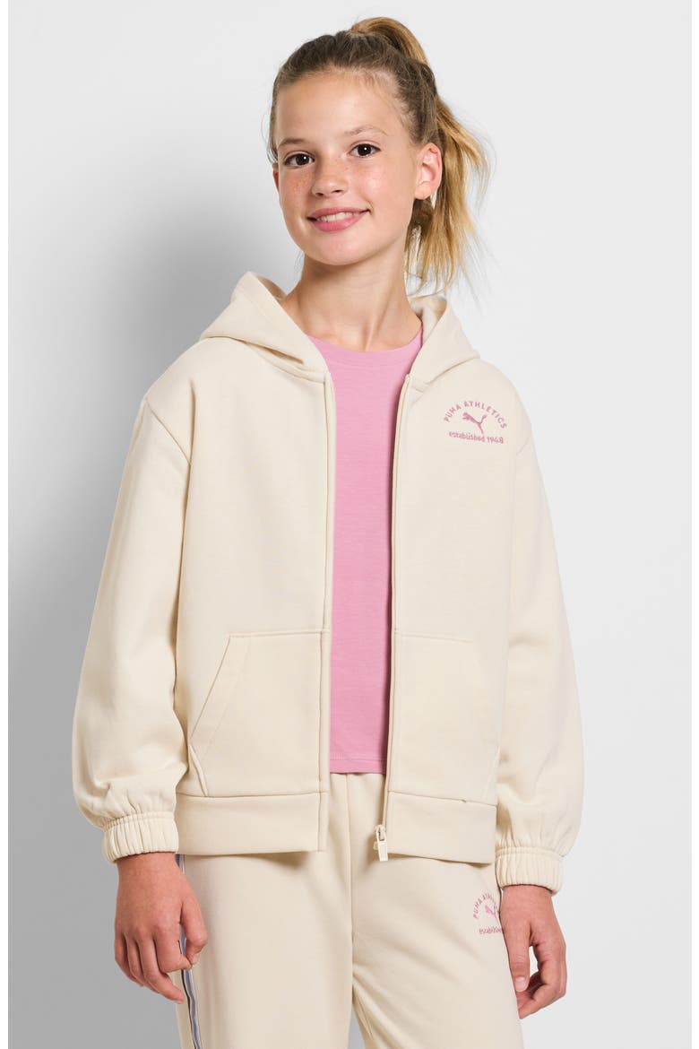 Kids' Class Pack Cotton Blend Fleece Hoodie, Alternate, color, ALPINE SNOW