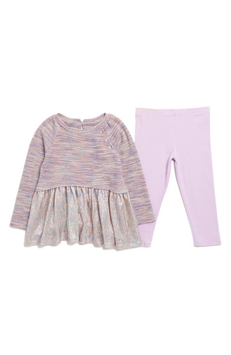 Kids' Raglan Shimmer Top & Leggings Set (Little Kid)