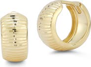 Ember Fine Jewelry Wide Textured Hoop Earrings