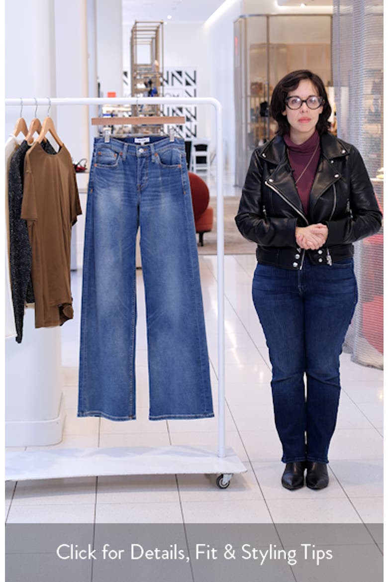 Comfort Stretch Mid Rise Wide Leg Jeans video