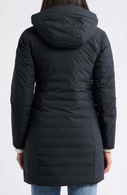 Save The Duck Leyla Water Resistant Recycled Polyester Hooded Coat In Black