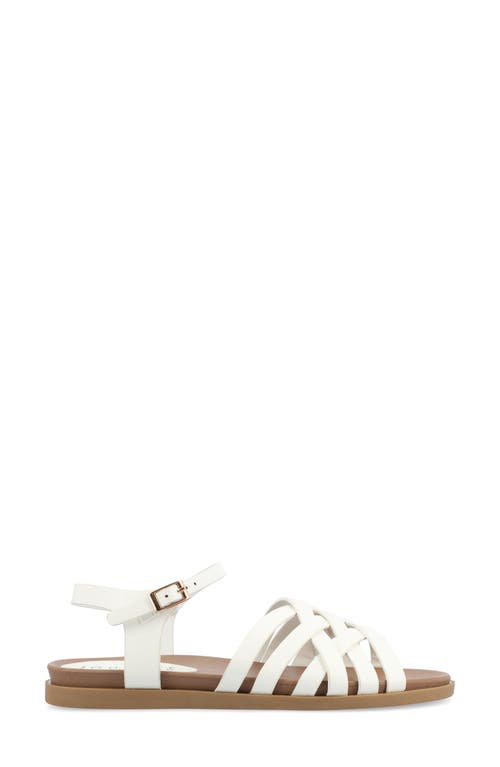 Journee Collection Kimmie Ankle Strap Sandal In White