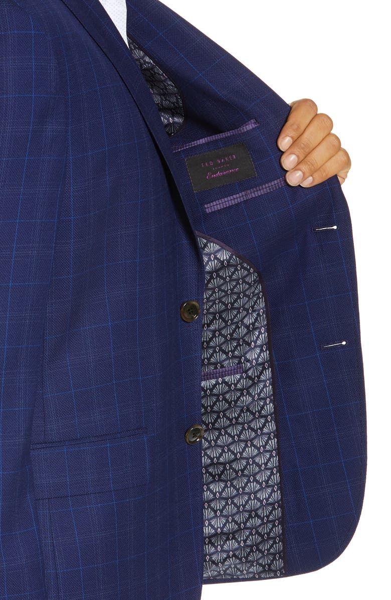Ted Baker London Jay Trim Fit Plaid Wool Sport Coat, Alternate, color, 