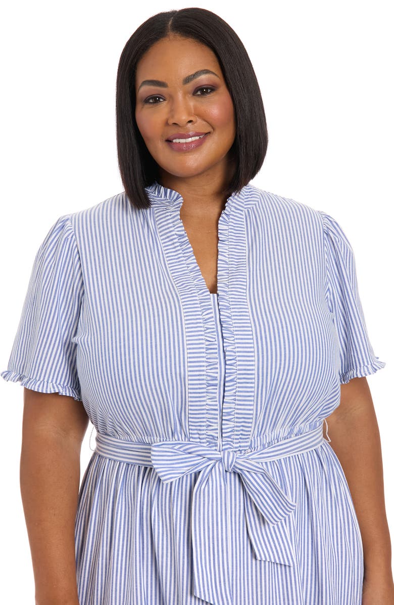 London Times Ruffle Tie Waist Maxi Dress, Alternate, color, 