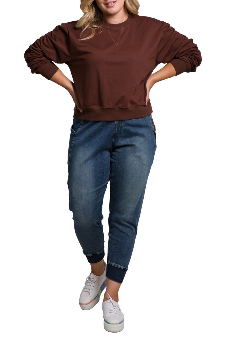 Candice Denim Joggers, Alternate, color, IMPERIAL