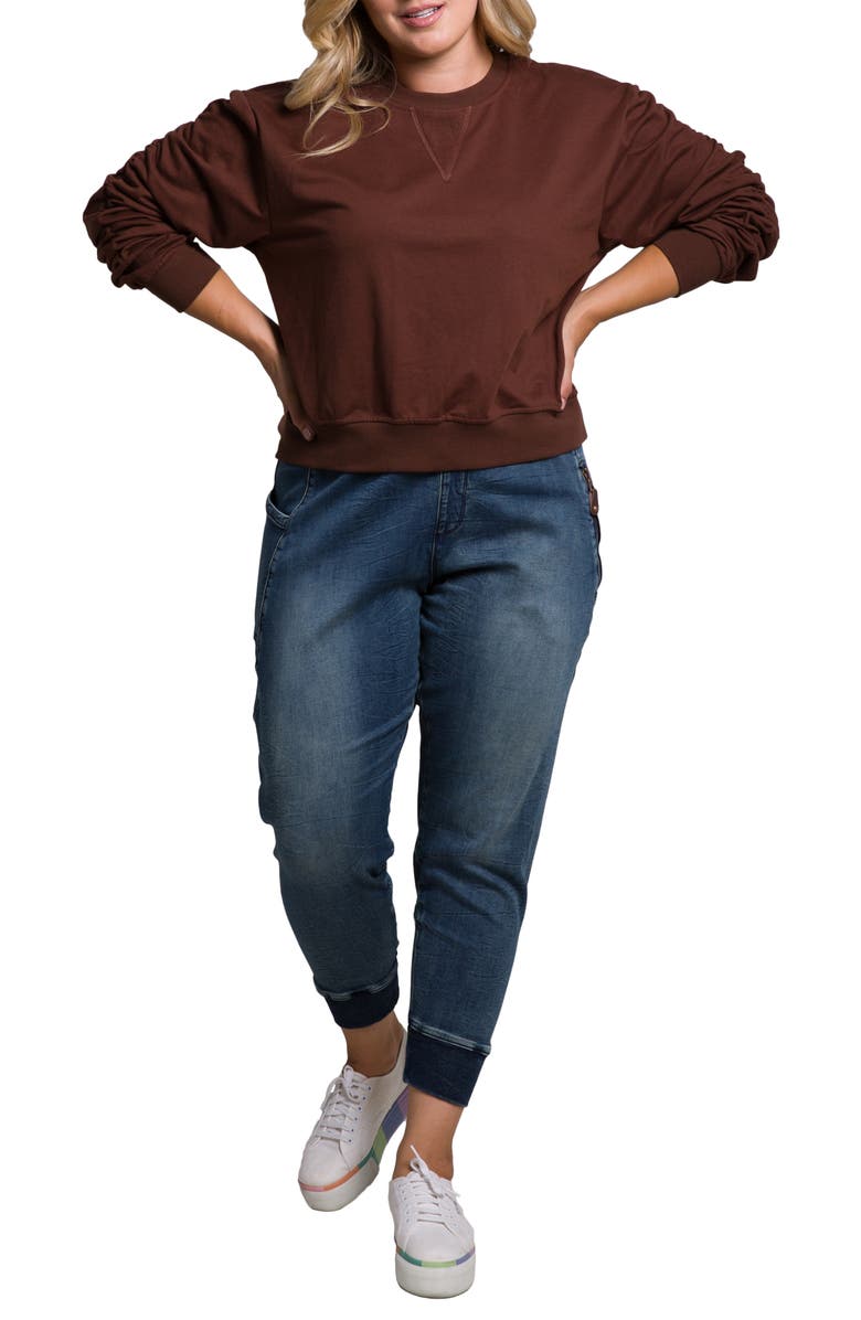 Standards & Practices Candice Denim Joggers, Alternate, color, Imperial